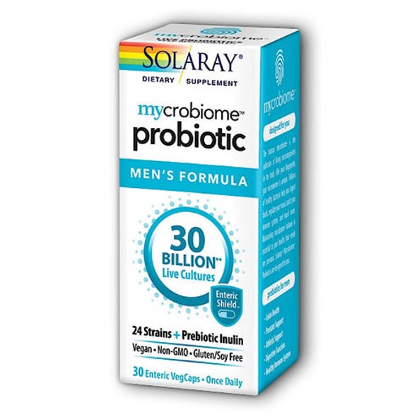 Solaray, Mycrobiome Probiotic For Men, 30 Enteric VegCaps