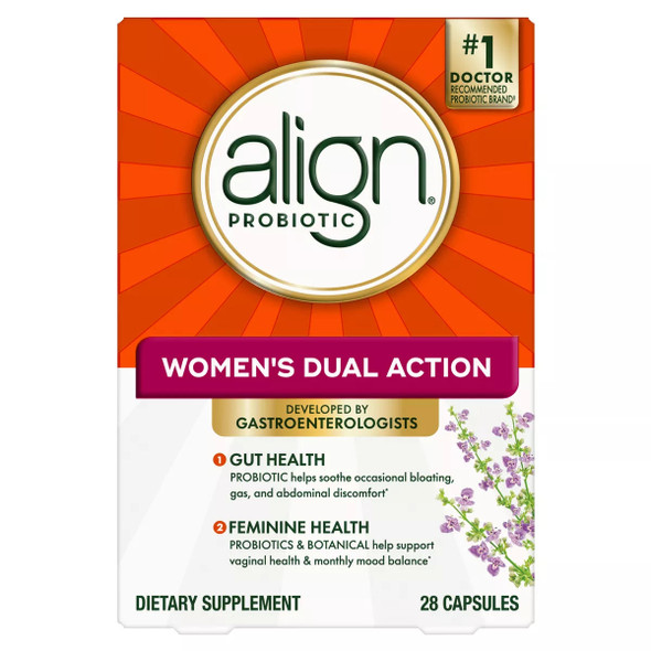 Align Women's Dual Action Daily Probiotic Supplement - Capsules - 28ct Align Women's Dual Action Daily Probiotic Supplement - Capsules - 28ct