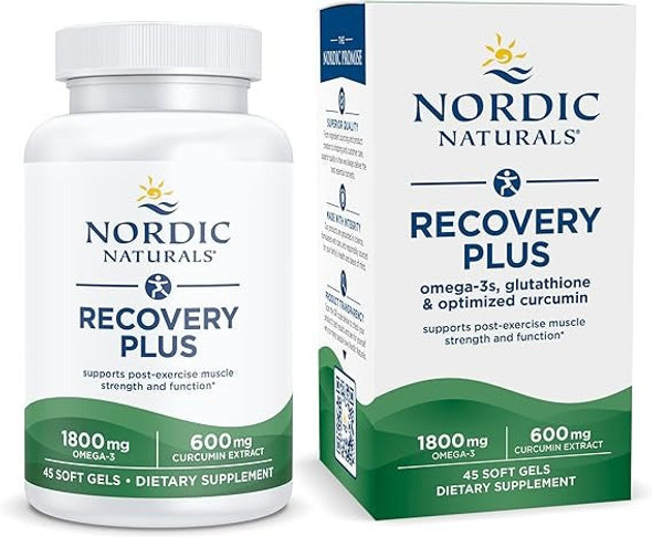 Nordic Naturals Recovery Plus, Unflavored - 45 Soft Gels - 1800 mg Omega-3 Fish Oil