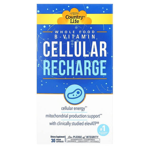 Country Life, Cellular Recharge, 30 Vegan Capsules