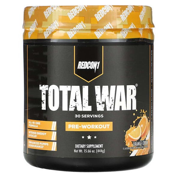 Redcon1, Total War, Pre-Workout, Orange Crush, 15.66 oz (444 g) Redcon1, Total War, Pre-Workout, Orange Crush, 15.66 oz (444 g)
