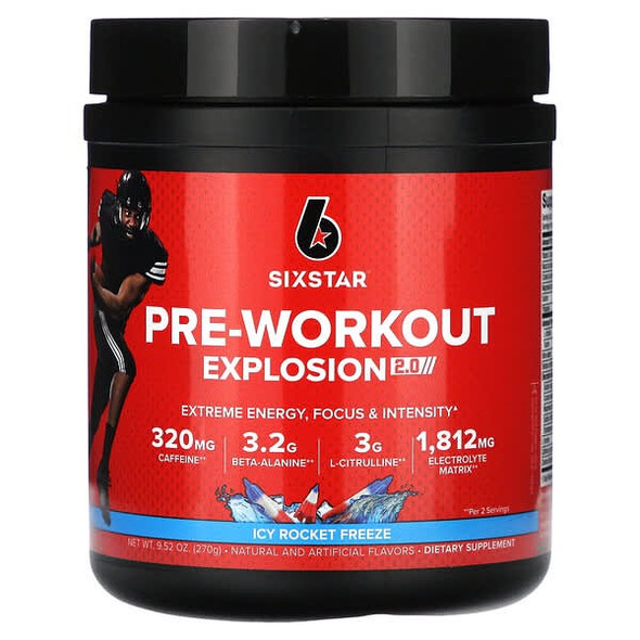 SIXSTAR, Pre-Workout Explosion 2.0, Pink Lemonade , 9.63 oz (273 g)
