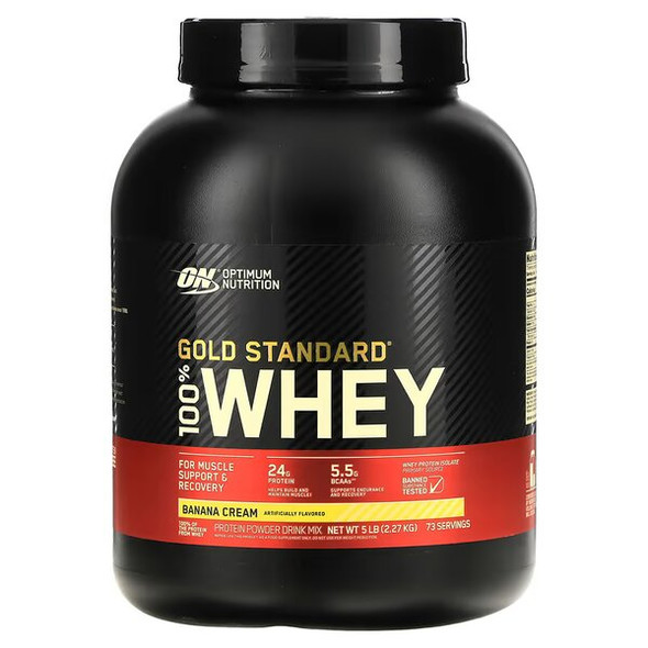 Optimum Nutrition, Gold Standard 100% Whey, Banana Cream, 5 lb (2.27 kg)