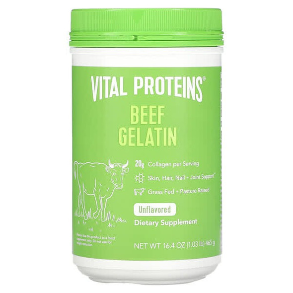 Vital Proteins, Beef Gelatin, Unflavored, 16.4 oz (465 g)