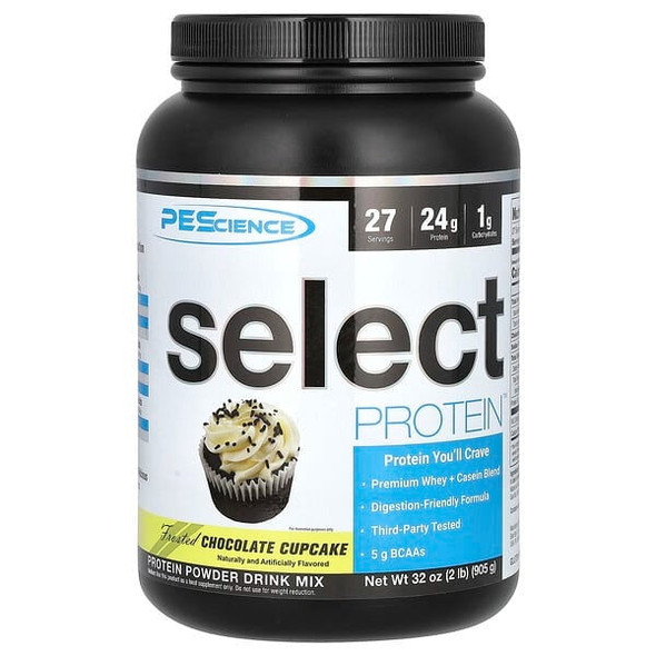 PEScience, Select Protein, Frosted Chocolate Cupcake, 2 lb (905 g)
