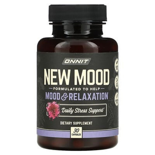 Onnit, New Mood, Mood & Relaxation, 30 Capsules