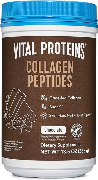 Vital Proteins Collagen Peptides Powder, Promotes Hair, Nail, Skin, Bone and Joint Health, Chocolate, 13.5 oz, Pack of 1 Vital Proteins Collagen Peptides Powder, Promotes Hair, Nail, Skin, Bone and Joint Health, Chocolate, 13.5 oz, Pack of 1