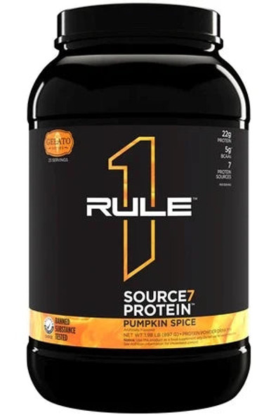 Rule 1 Source7 Multi-Source Protein Blend Pumpkin Spice - 1.98 Lb (23 Servings)
