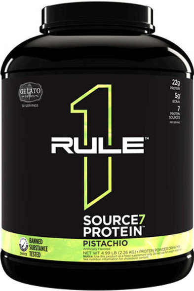 Rule 1 Source7 Multi-Source Protein Blend Pistachio Gelato - 4.99 Lb 58 Servings