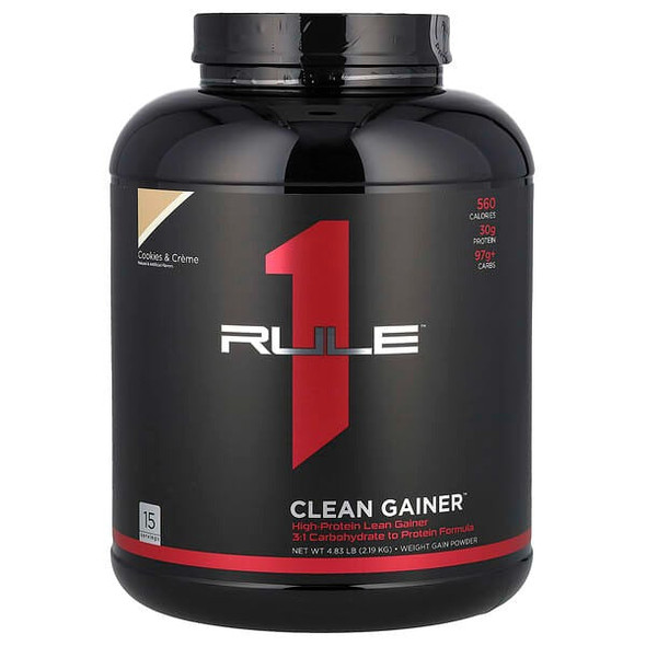 Rule One Proteins, Clean Gainer, Cookies & Cream, 4.83 lb (2.19 kg)