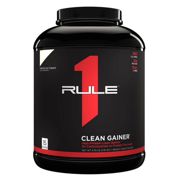 RULE 1 Clean Gainer 15 Serv. Vanilla Ice Cream Clean Protein Gainer 4.76lb