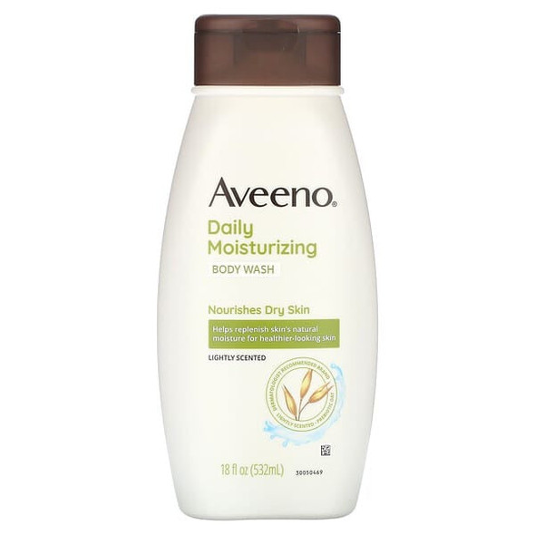 Aveeno, Daily Moisturizing Body Wash, Lightly Scented, 18 fl oz (532 ml)