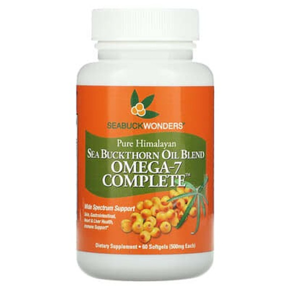 SeaBuckWonders, Omega-7 Complete, Sea Buckthorn Oil Blend, 500 mg, 60 Softgels