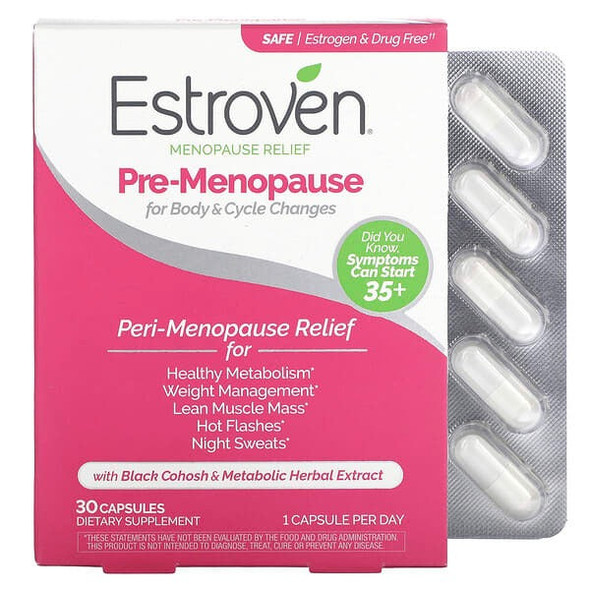 Estroven  Menopause Relief, Pre Menopause, 30 Capsules