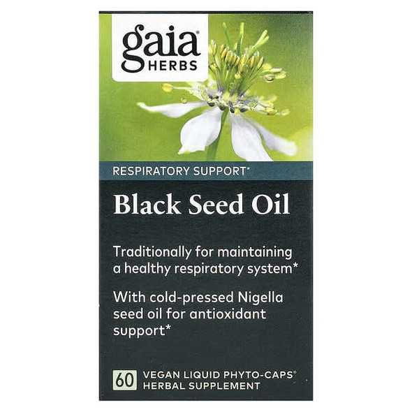 Gaia Herbs, Black Seed Oil, 60 Vegan Liquid Phyto-Caps