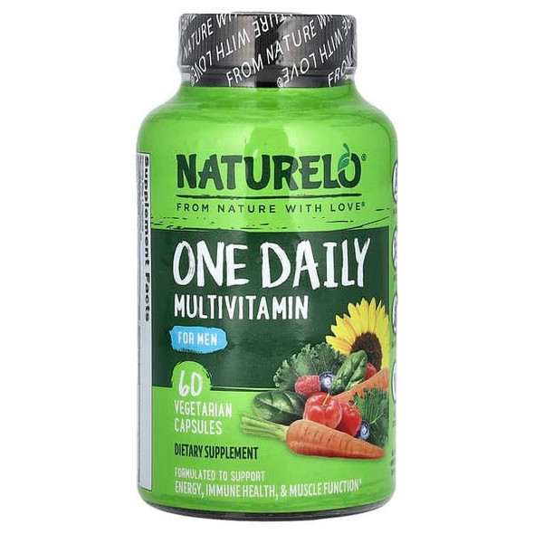 NATURELO, One Daily Multivitamin for Men, 60 Vegetarian Capsules NATURELO, One Daily Multivitamin for Men, 60 Vegetarian Capsules