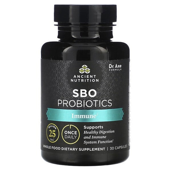 Ancient Nutrition, SBO Probiotics, Immune, 25 Billion CFU, 30 Capsules Ancient Nutrition, SBO Probiotics, Immune, 25 Billion CFU, 30 Capsules