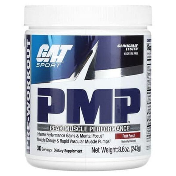 GAT, STM-Free PMP, Peak Muscle Performance, Fruit Punch, 8.6 oz (243 g)