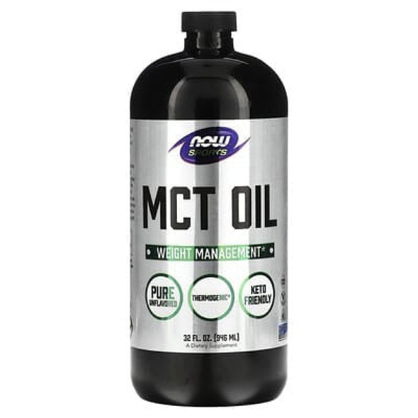 NOW Foods, Sports, MCT Oil, Unflavored, 32 fl oz (946 ml)