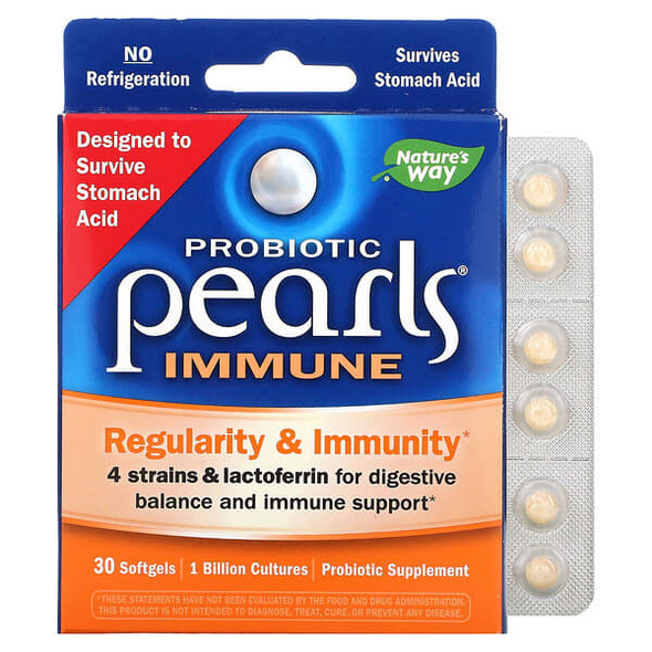 Nature's Way, Probiotic Pearls Immune, Regularity & Immunity, 30 Softgels