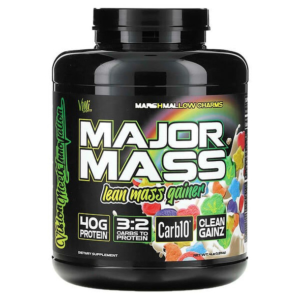 VMI Sports, Major Mass, Lean Mass Gainer, Marshmallow Charms, 4 lb (1,814 g)