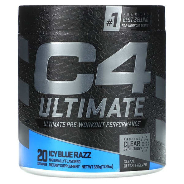c4 ultimate pre workout, Cellucor, Performance, Icy Blue Razz, 11.29 oz (320 g)