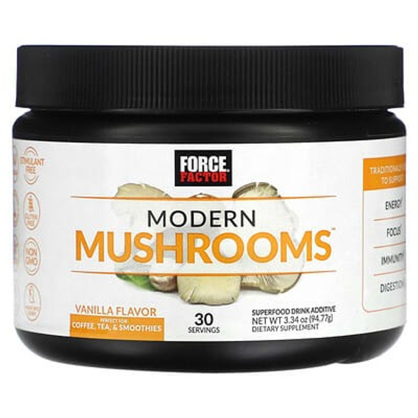 Force Factor, Modern Mushrooms, Vanilla, 3.34 oz (94.77 g)