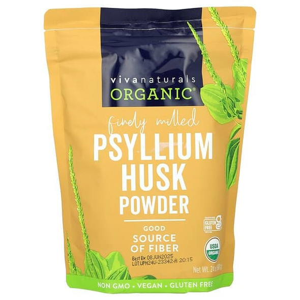 Viva Naturals, Organic Psyllium Husk Powder, 24 oz (680 g) Viva Naturals, Organic Psyllium Husk Powder, 24 oz (680 g)