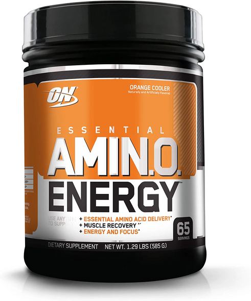 Optimum Nutrition Amino Energy - Pre Workout with Green Tea, BCAA, Amino Acids, Keto Friendly, Green Coffee Extract, Energy Powder - Orange Cooler, 65 Servings (Packaging May Vary)