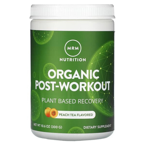 MRM Nutrition Organic Post Workout, Peach Tea, 10.6 oz (300 g)
