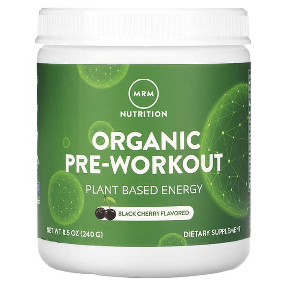 MRM Nutrition Organic Pre Workout, Black Cherry, 8.5 oz (240 g)