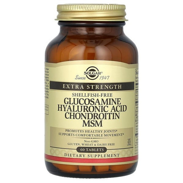 glucosamine hydrochloride, Glucosamine Hyaluronic Acid Chondroitin MSM, Extra Strength, 60 Tablets, Solgar glucosamine hydrochloride, Glucosamine Hyaluronic Acid Chondroitin MSM, Extra Strength, 60 Tablets, Solgar