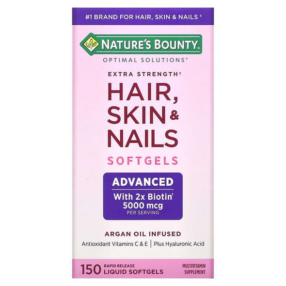 nature's bounty hair skin and nails, Extra Strength, 150 Rapid Release Liquid Softgels nature's bounty hair skin and nails, Extra Strength, 150 Rapid Release Liquid Softgels