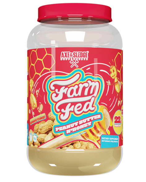 Axe & Sledge Farm Fed Protein Grass- Fed Whey Protein Isolate Peanut Butter n' Honey - 30 Servings