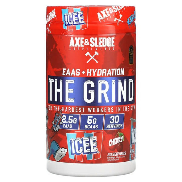 Axe & Sledge Supplements, The Grind, EAA s + Hydration, Icee Cherry, 16.93 oz (480 g) Axe & Sledge Supplements, The Grind, EAA s + Hydration, Icee Cherry, 16.93 oz (480 g)