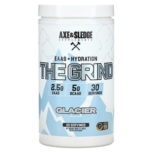 Axe & Sledge Supplements, The Grind, EAAs, + Hydration, Glacier, 17.36 oz (492 g)
