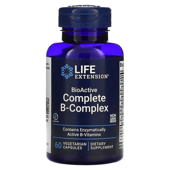 life extension complete b complex, BioActive 60 Vegetarian Capsules