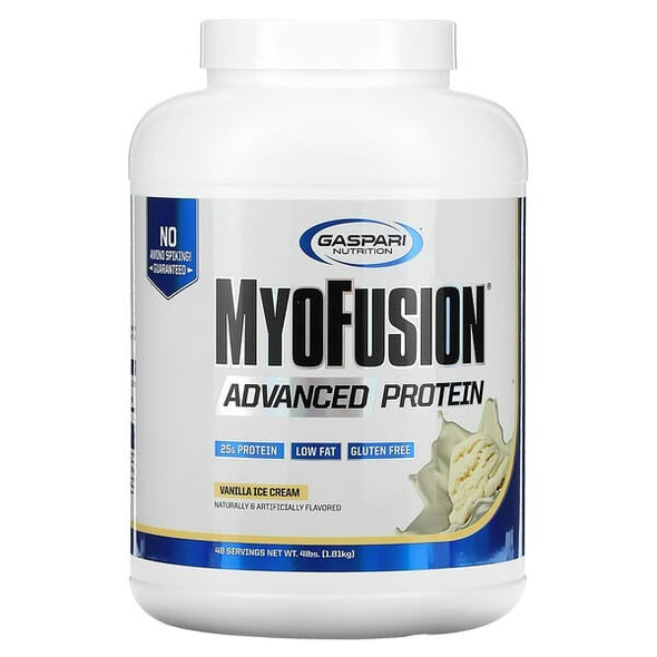 Gaspari Nutrition, MyoFusion, Advanced Protein, Vanilla Ice Cream, 4 lbs (1.81 kg) Gaspari Nutrition, MyoFusion, Advanced Protein, Vanilla Ice Cream, 4 lbs (1.81 kg)