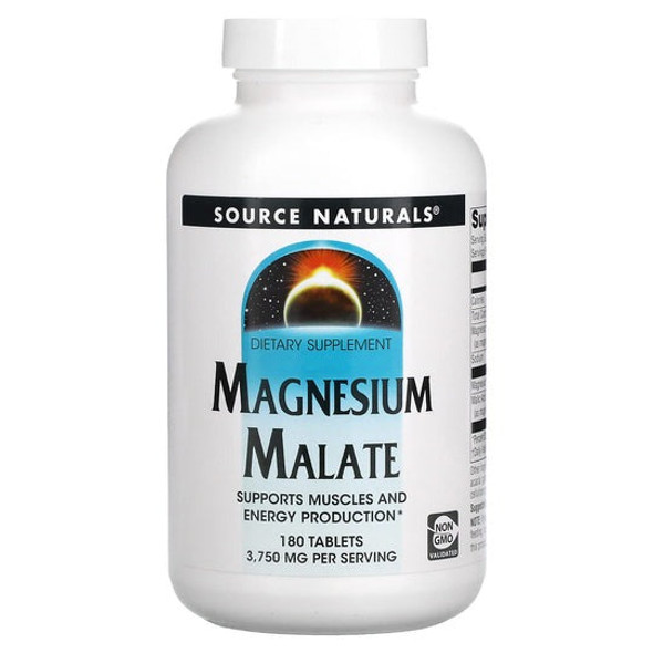 Source Naturals, Magnesium Malate, 3,750 mg, 180 Tablets