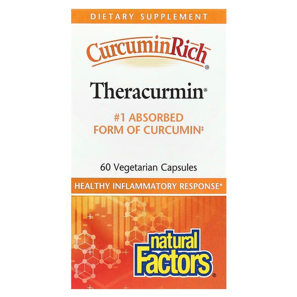 Natural Factors Theracurmin, CurcuminRich, 60 Vegetarian Capsules Natural Factors Theracurmin, CurcuminRich, 60 Vegetarian Capsules