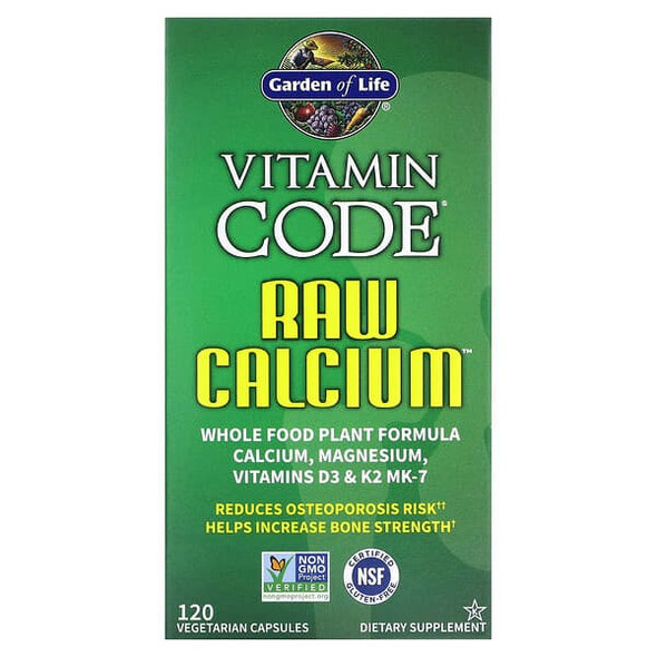 Garden of Life Vitamin Code, RAW Calcium, 120 Vegetarian Capsules