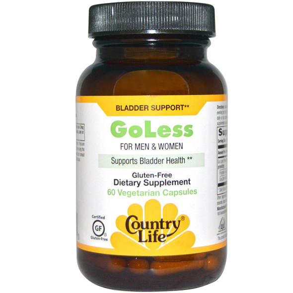 Go Less, Supports Bladder Health, for Men & Women, 60 Vegan Capsules, Country Life