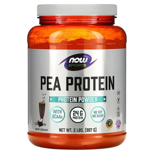 now protein powder, Sports, Pea Protein Powder, Creamy Chocolate, 2 lbs (907 g) now protein powder, Sports, Pea Protein Powder, Creamy Chocolate, 2 lbs (907 g)