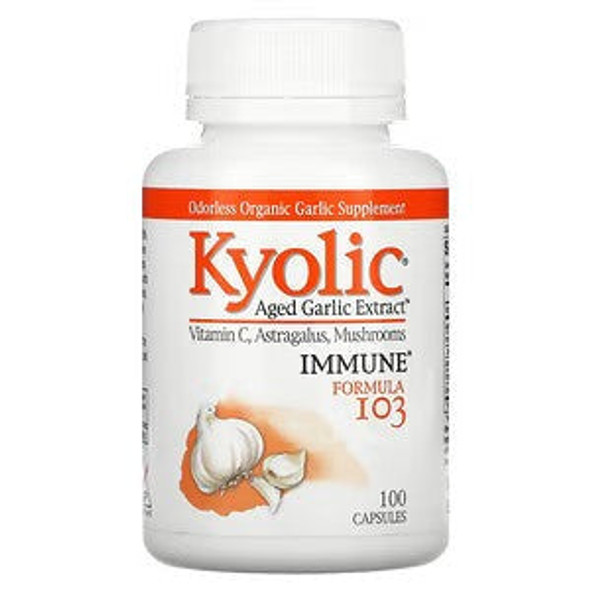 Kyolic, Aged Garlic Extract, Immune, Formula 103, 100 Capsules, kyolic immune support