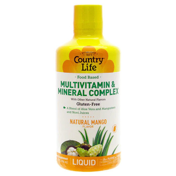 country life multivitamin and mineral complex, liquid Mango multi, 32 oz