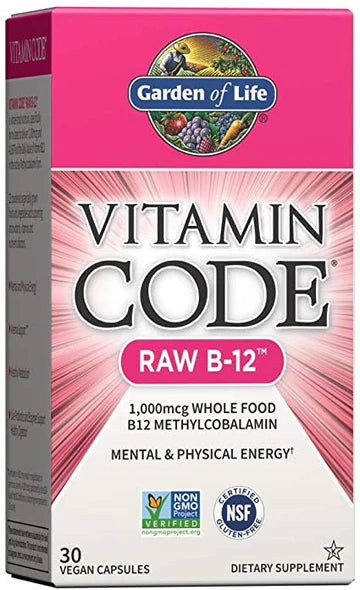 garden of life raw b-12, Vitamin Code RAW B-12, 30 Vegetarian Capsules