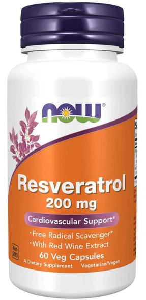 Now Food Resveratrol 200 mg - 60 Veg Capsules Now Food Resveratrol 200 mg - 60 Veg Capsules