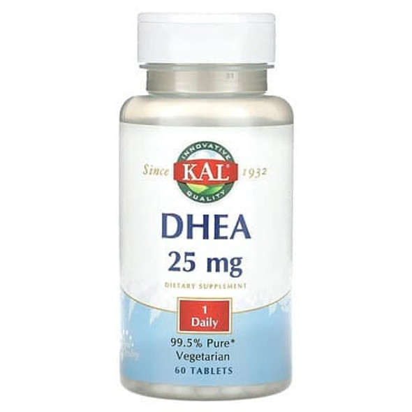KAL, DHEA, 25 mg, 60 Tablets