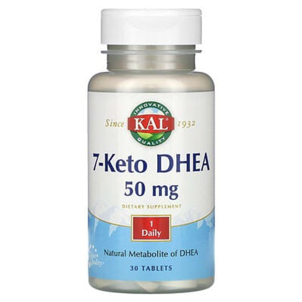 KAL, 7-Keto DHEA, 50 mg, 30 Tablets