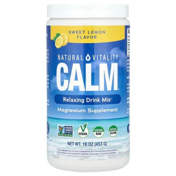 Natural Vitality, CALM®, Relaxing Drink Mix, Sweet Lemon, 16 oz (453 g) Natural Vitality, CALM®, Relaxing Drink Mix, Sweet Lemon, 16 oz (453 g)